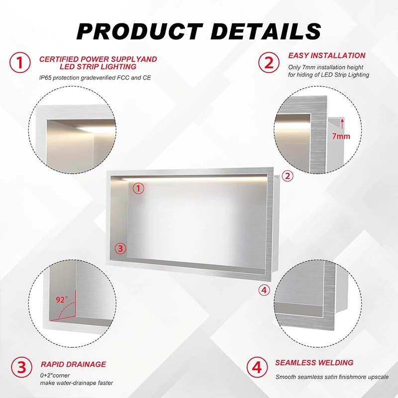 Double-Layer Basic Stainless Steel Niche
